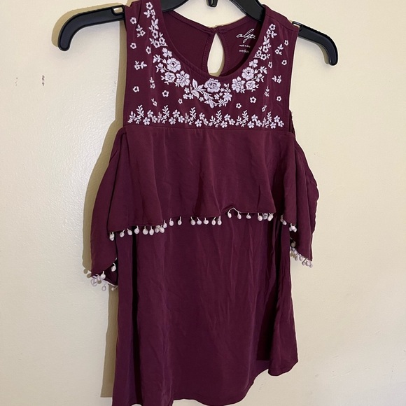 Alya Red Ruffled Sleeveless Tank Top - Picture 1 of 4